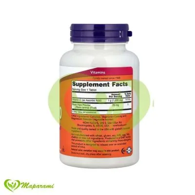 NOW Foods C-1000 et Cynorrhodons 100 Comprimés NOW Foods C-1000 et Cynorrhodons 100 Comprimés