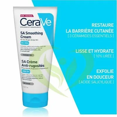 CeraVe SA Crème Anti-Rugosités Peau Sèche et Squameuse 177ml
