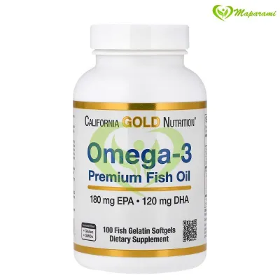 California Gold Nutrition Omega-3 Premium Fish Oil 100 Fish Gelatin Softgels maparami.ma