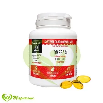 Dayang Oméga 3 EPA 18 DHA 12 – 180 Capsules