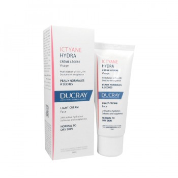Ducray Ictyane Hydra Crème légère Visage hydratante visage peau Normale a sèche 40 ml