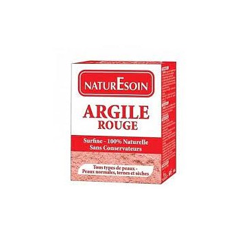 NaturE soin Argile rouge 100% naturelle peaux normales a sèches
