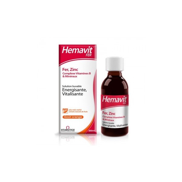 Hemavit Fer Complexes Vitamines B et Minéraux Liquide 200ml