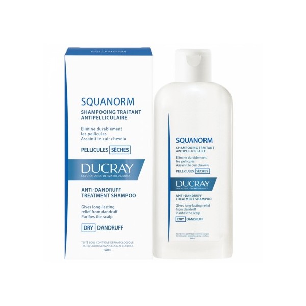 DUCRAY SQUANORM shampooing traitant pellicules sèches 200 ml